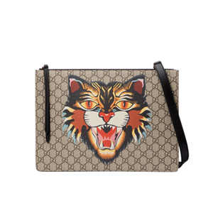 GUCCI-429016 8666 구찌 GG 수프림 캔버스 Angry cat 프린트 메신저 백