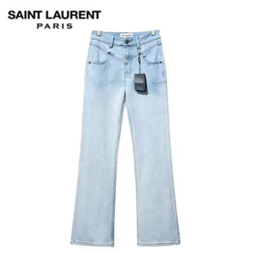 SAINT LAURENT-07218 생 로랑 라이트 블루 청바지 여성용