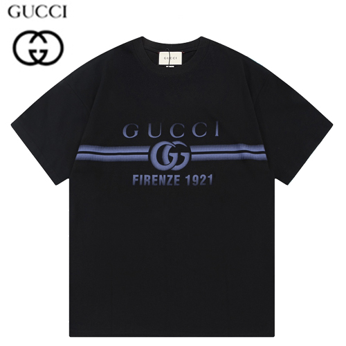 GUCCI-06196 구찌 블랙 프린트 장식 티셔츠 남여공용