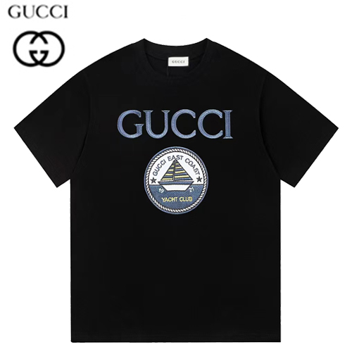 GUCCI-07166 구찌 블랙 아플리케 장식 티셔츠 남여공용