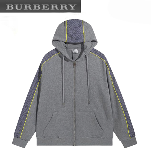 BURBERRY-09178 버버리 그레이 TB 로고 장식 후드 재킷 남성용