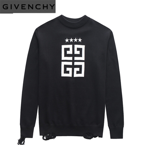 GIVENCHY-01279 지방시 블랙 4G 로고 빈티지 스웨터 남여공용