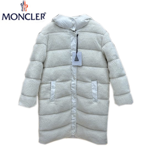 MONCLER-09H221 몽클레어 화이트 시어링 Charamillion 롱 다운 패딩 여성용